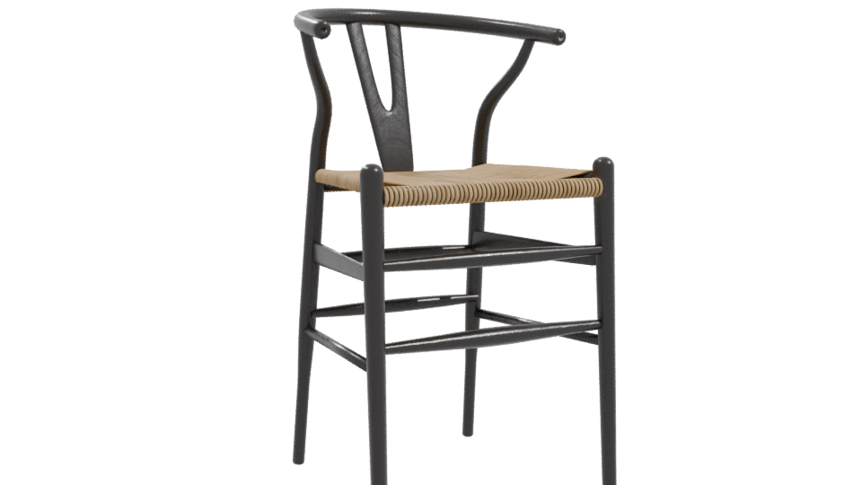 Stylish Wooden Chair Model - Professional 3D Model Render 10