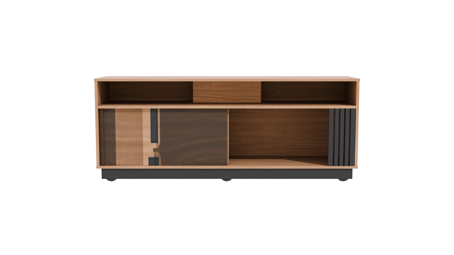 Modern Wooden TV Stand 3D - Professional 3D Model Render 11