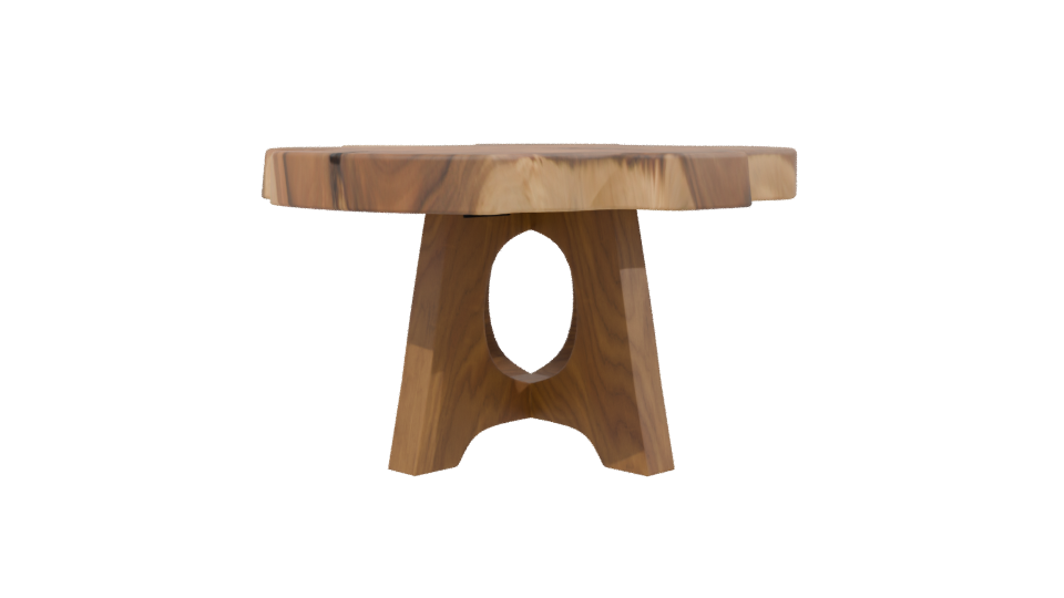 Oya Live Edge Dining Table 3D - Professional 3D Model Render 2
