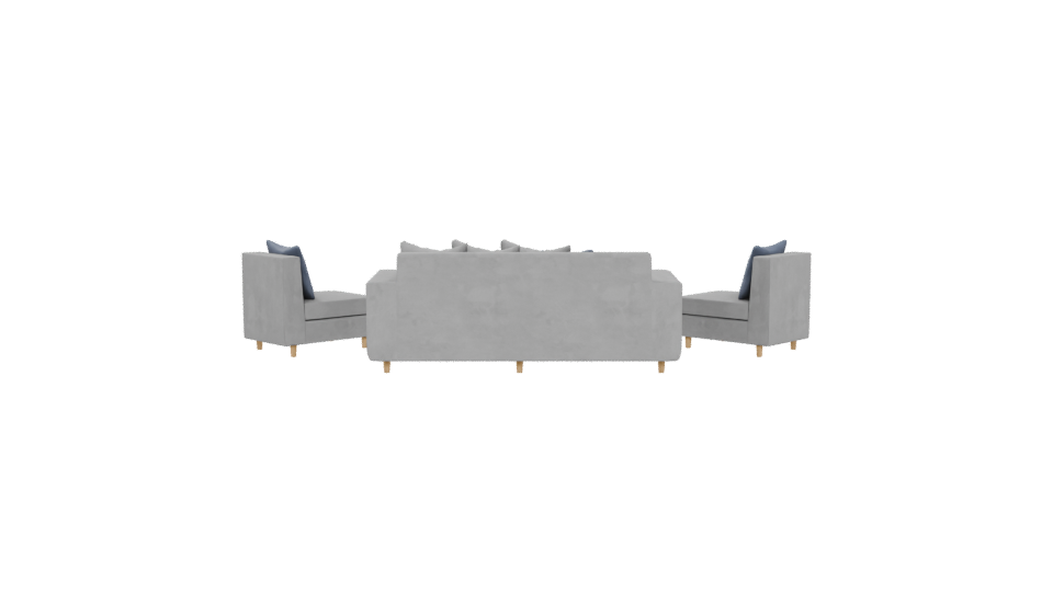 Living Room Sofa Set 3D - Professional 3D Model Render 5
