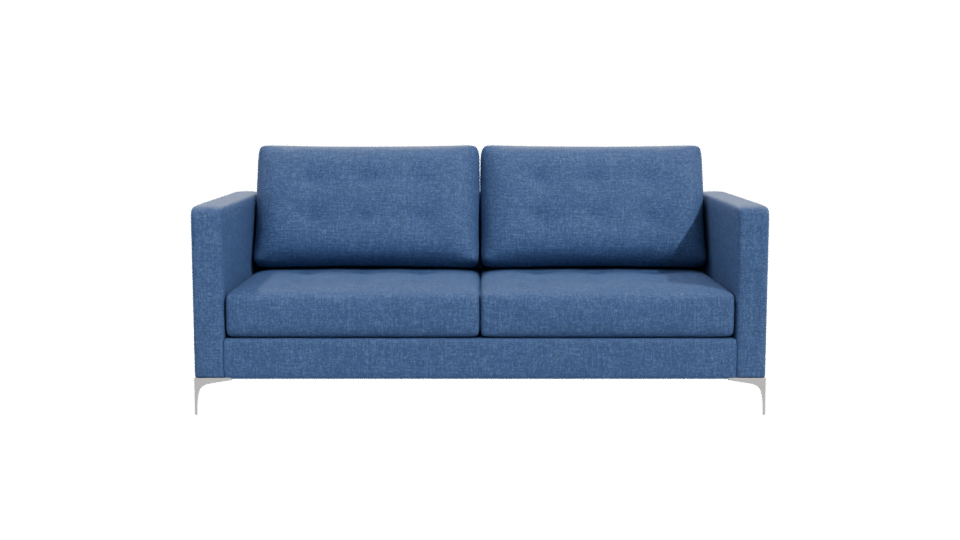 Stylish Blue Fabric Sofa 3D Model - Professional 3D Model Render 11