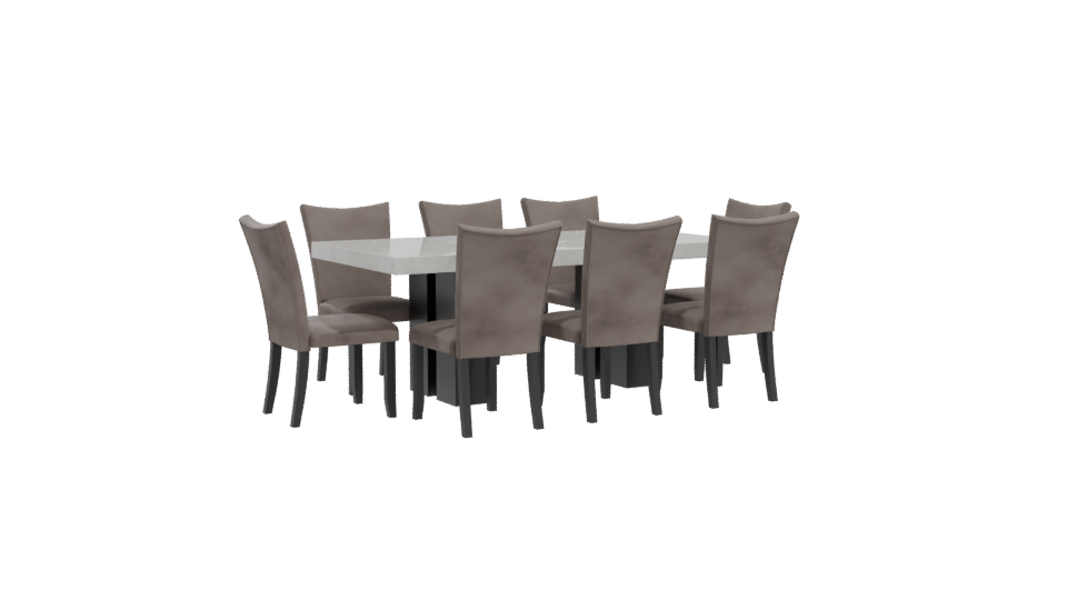Rectangular Marble Dining Table 3D - Professional 3D Model Render 10