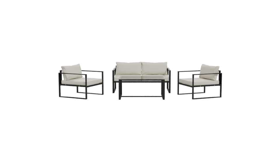 Stylish Outdoor Furniture Set 3D - Professional 3D Model Render 11
