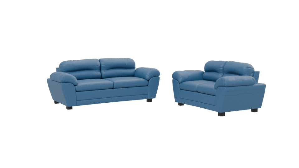 Contemporary Blue Sofa Set 3D - Professional 3D Model Render 13