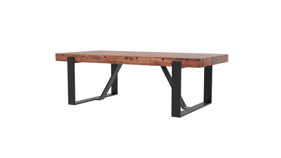 Stylish Wooden Dining Table 3D - Professional 3D Model Render 12