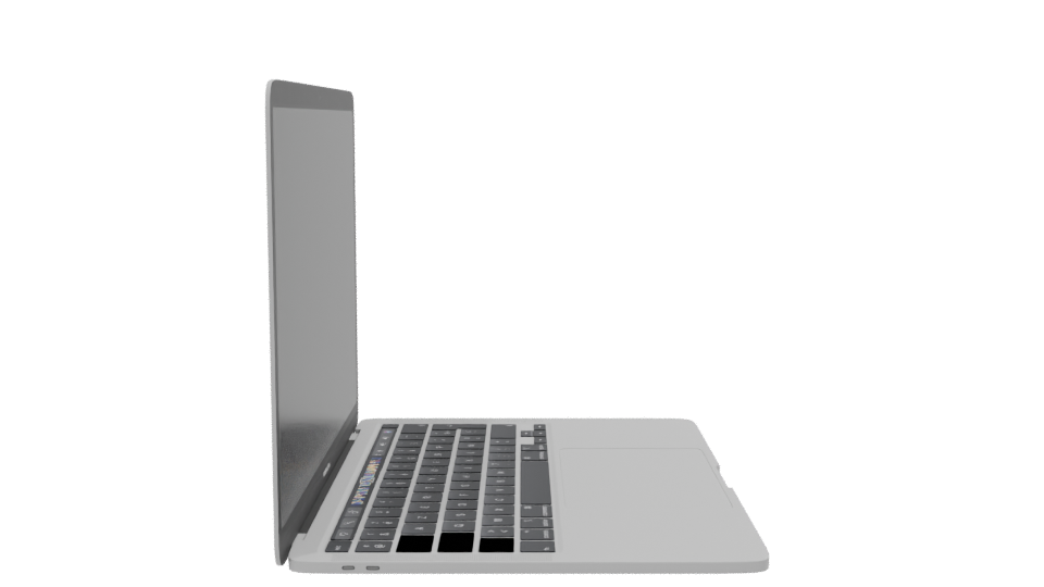 Sleek Modern Laptop 3D Model - Professional 3D Model Render 8