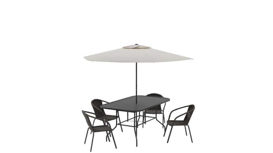 Modern Outdoor Dining Set 3D - Professional 3D Model Render 9