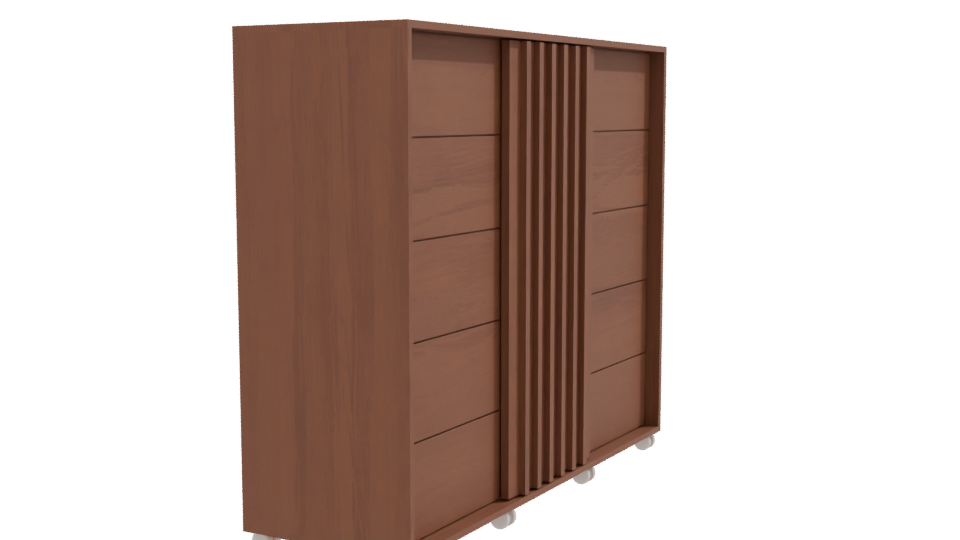 Modern Wooden Cabinet 3D Model - Professional 3D Model Render 9
