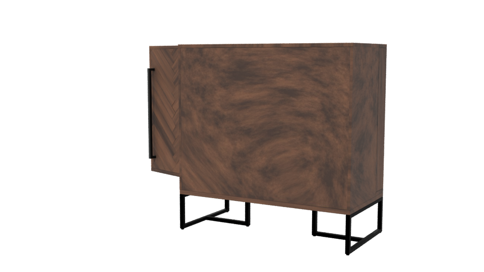 Rustic Wood Cabinet 3D Model - Professional 3D Model Render 6