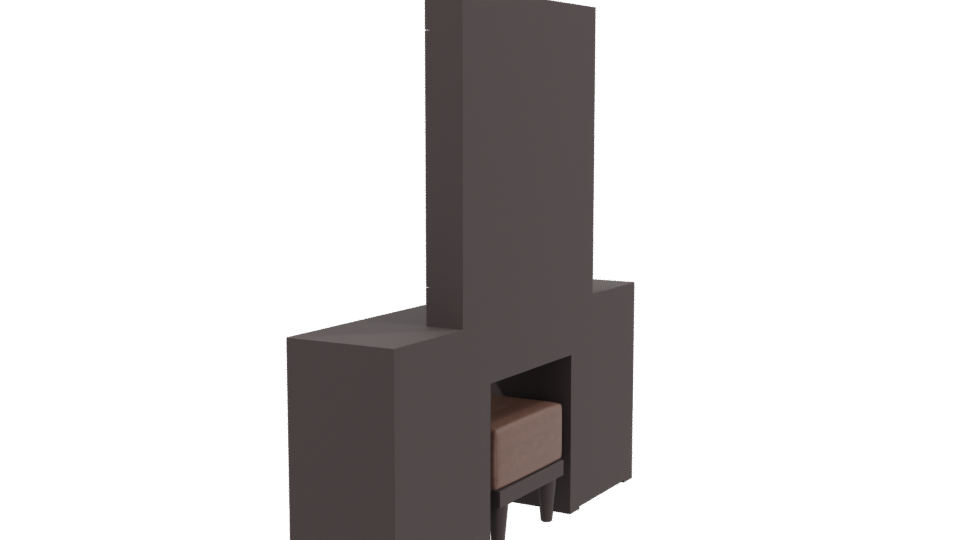 Elegant Modern Vanity Set 3D - Professional 3D Model Render 3