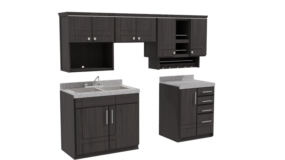 Cocina Integral Asturias Chocolate 3D - Professional 3D Model Render 10