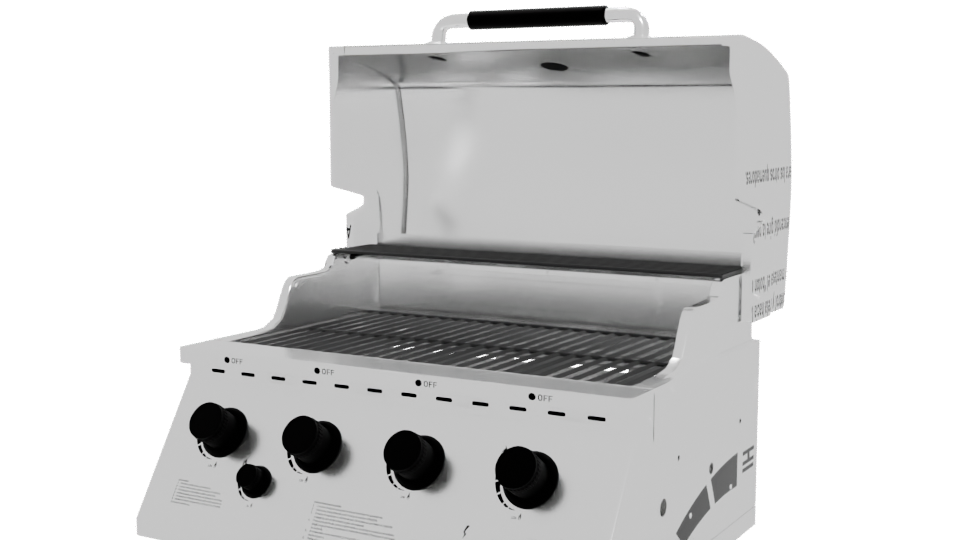 Stylish Outdoor Gas Grill 3D - Professional 3D Model Render 12