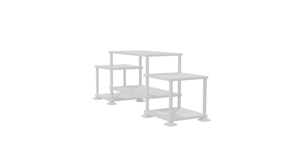 Minimalist Modern Table Set 3D - Professional 3D Model Render 7