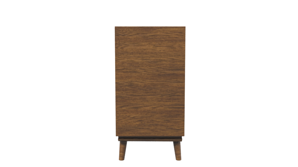 Stylish Vintage Wooden Console Table 3D Model - Professional 3D Model Render 2