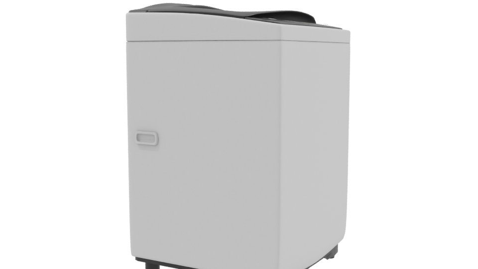 Compact Top-Loading Washing Machine - Professional 3D Model Render 9