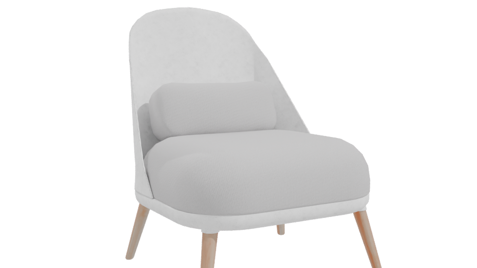Stylish Minimalist Lounge Chair 3D Model - Professional 3D Model Render 10