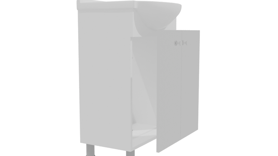 Sleek Minimalist Bathroom Cabinet 3D - Professional 3D Model Render 9