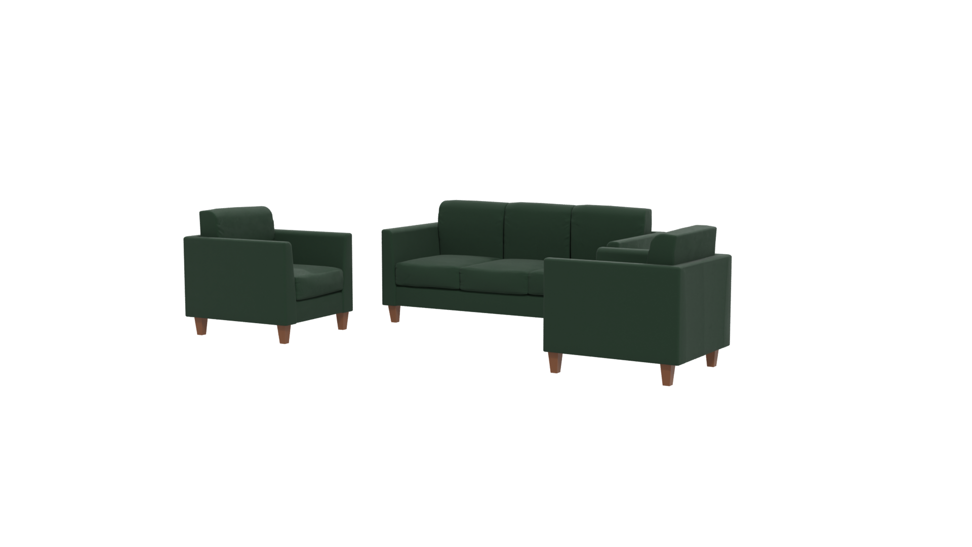 Elegant Green Sofa Set 3D - Professional 3D Model Render 12