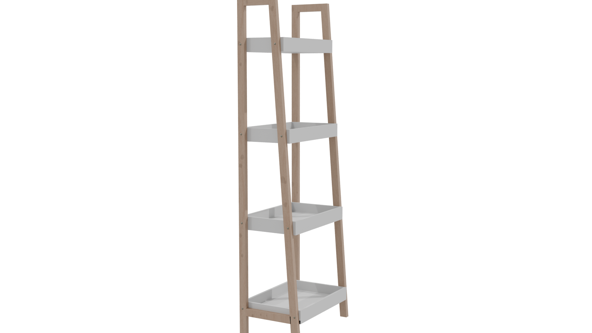 Minimalist Wooden Shelf 3D Model - Professional 3D Model Render 9