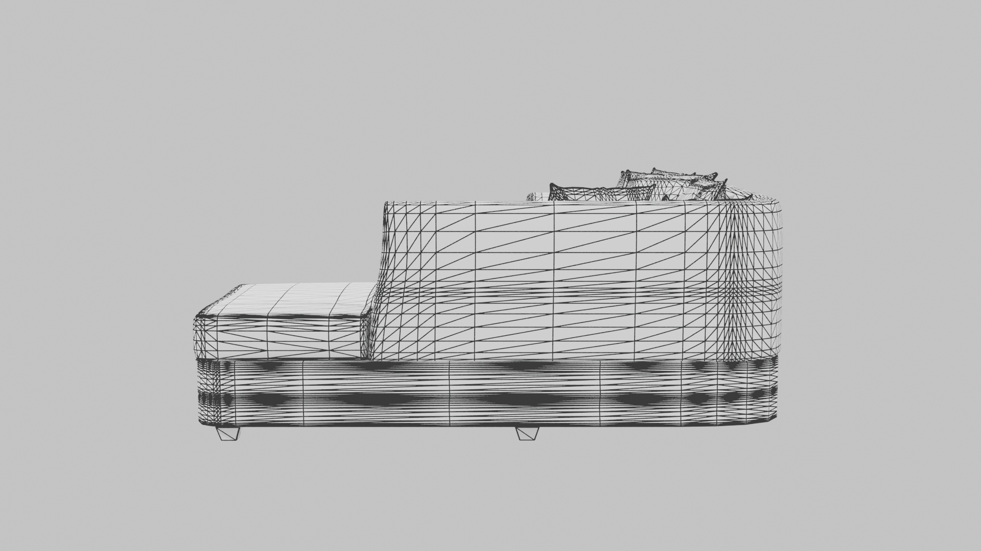 Luxurious Modern Sectional Sofa 3D - Professional 3D Model Render 13