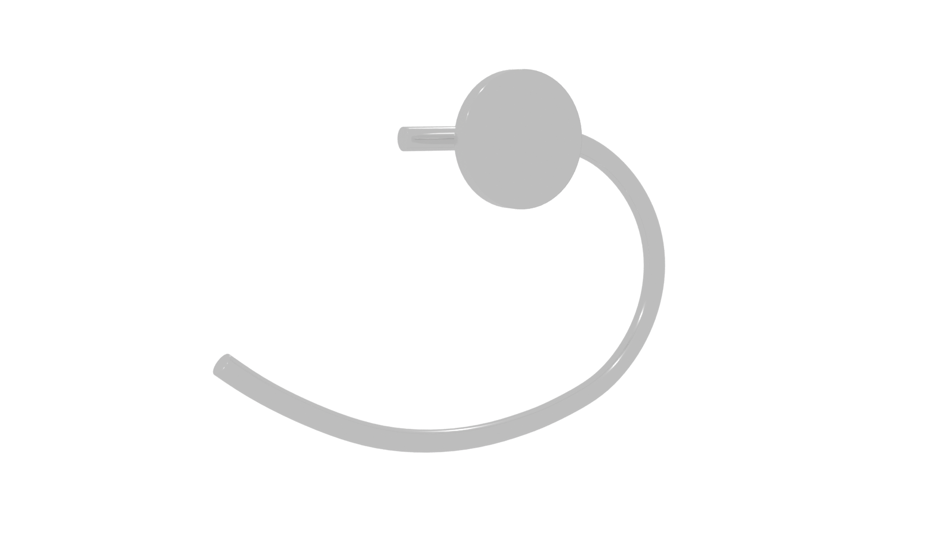 Stylish Minimalist Hoop Earring 3D Model - Professional 3D Model Render 7