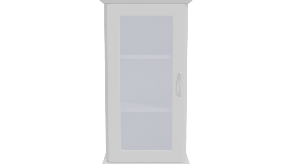 Elegant Glass Door Cabinet 3D - Professional 3D Model Render 11