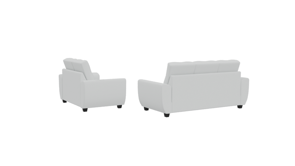 Stylish White Sofa Set 3D - Professional 3D Model Render 4