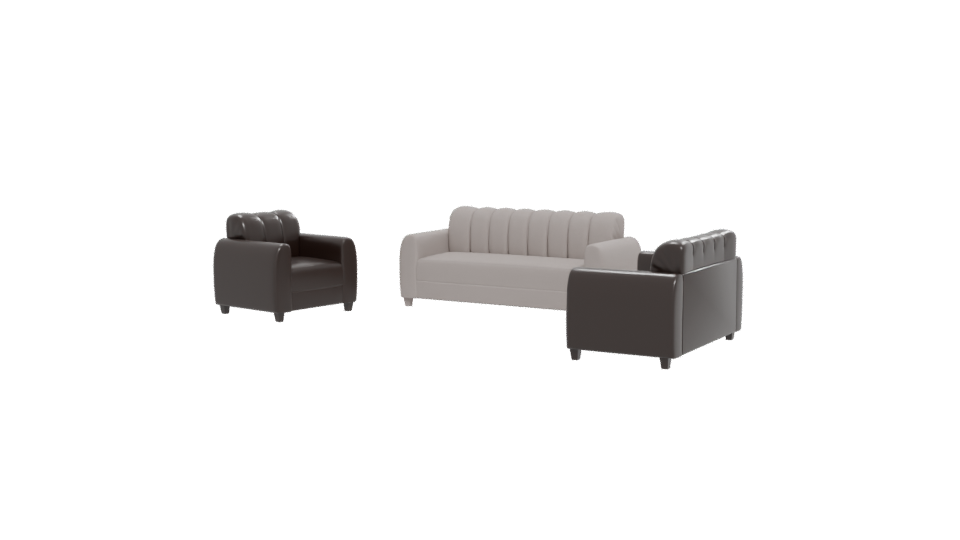 Contemporary Fabric Sofa Set 3D Model - Professional 3D Model Render 12