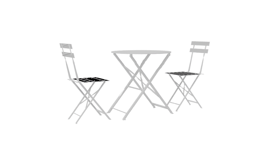 Stylish Patio Table Set Model - Professional 3D Model Render 7