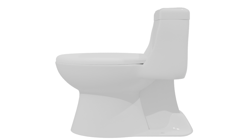 Sleek Modern Toilet 3D Model - Professional 3D Model Render 2