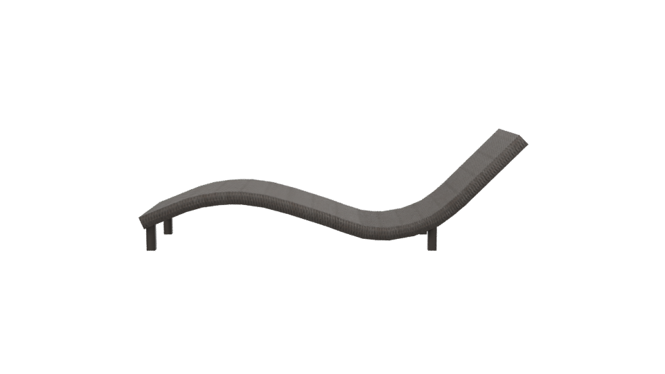 Aluminum Rattan Outdoor Chaise Lounge 3D - Professional 3D Model Render 2