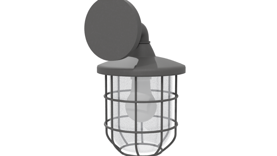 Industrial Outdoor Wall Light Fixture 3D Model - Professional 3D Model Render 6