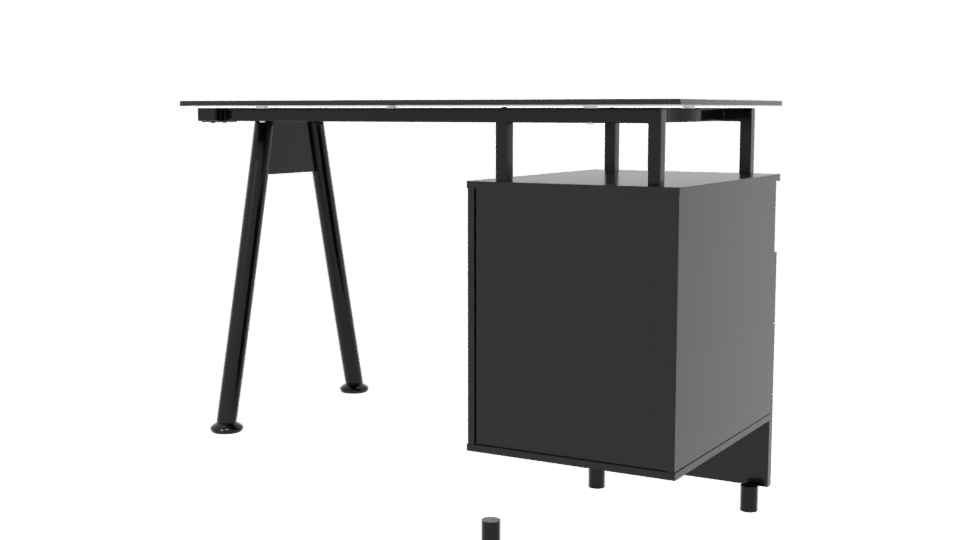 Stylish Modern Writing Desk 3D - Professional 3D Model Render 6