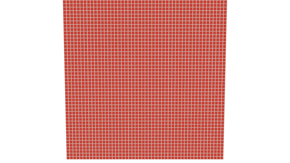 Stylized Red Grid Wall Panel - Professional 3D Model Render 11