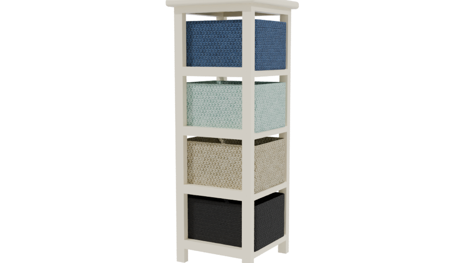 Multi-Drawer Storage Unit 3D - Professional 3D Model Render 3