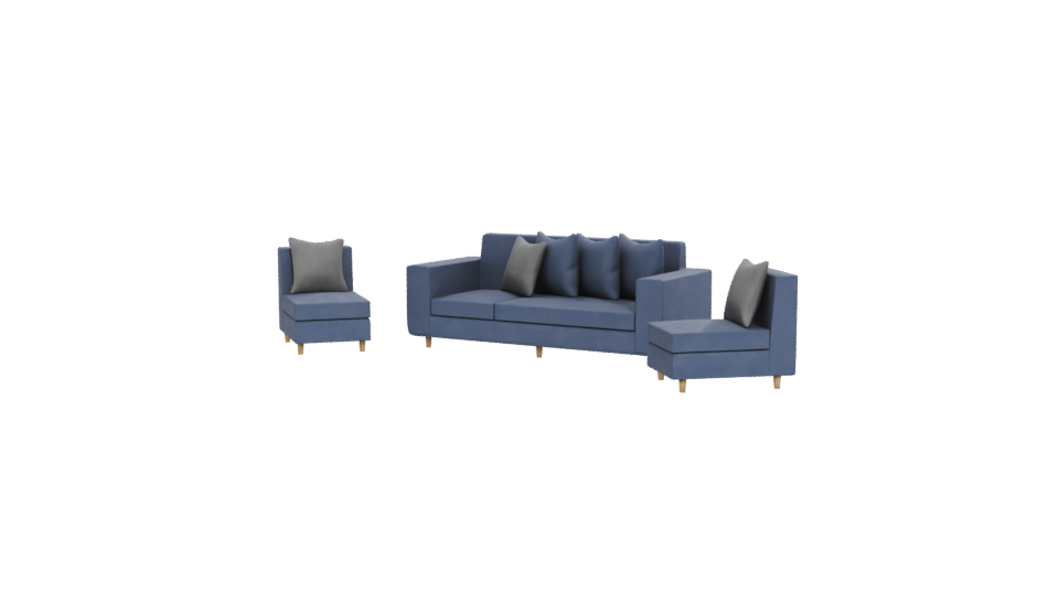 Living Room Sofa Set 3D - Professional 3D Model Render 12