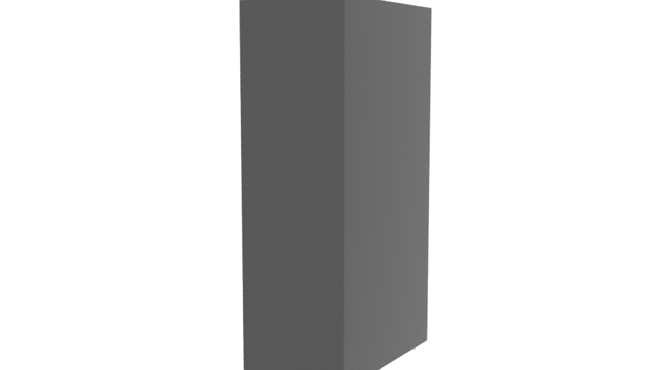 Sleek Black Refrigerator 3D Model - Professional 3D Model Render 3