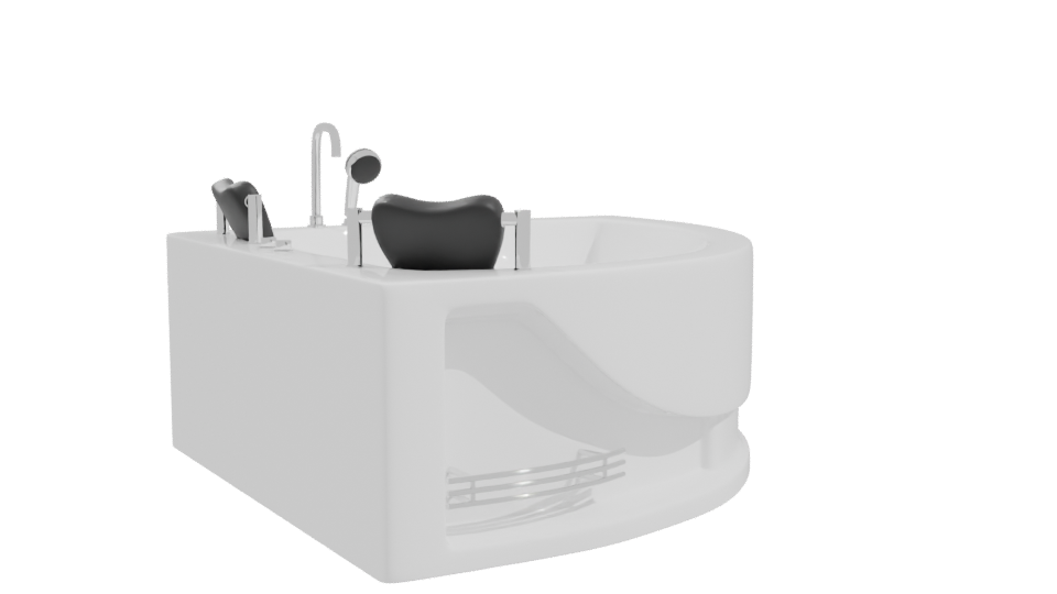 Elegant Corner Bathtub Model 3D - Professional 3D Model Render 10