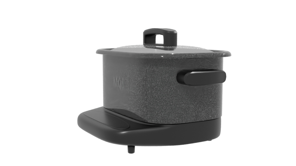 Stylish Electric Cooking Pot 3D Model - Professional 3D Model Render 13