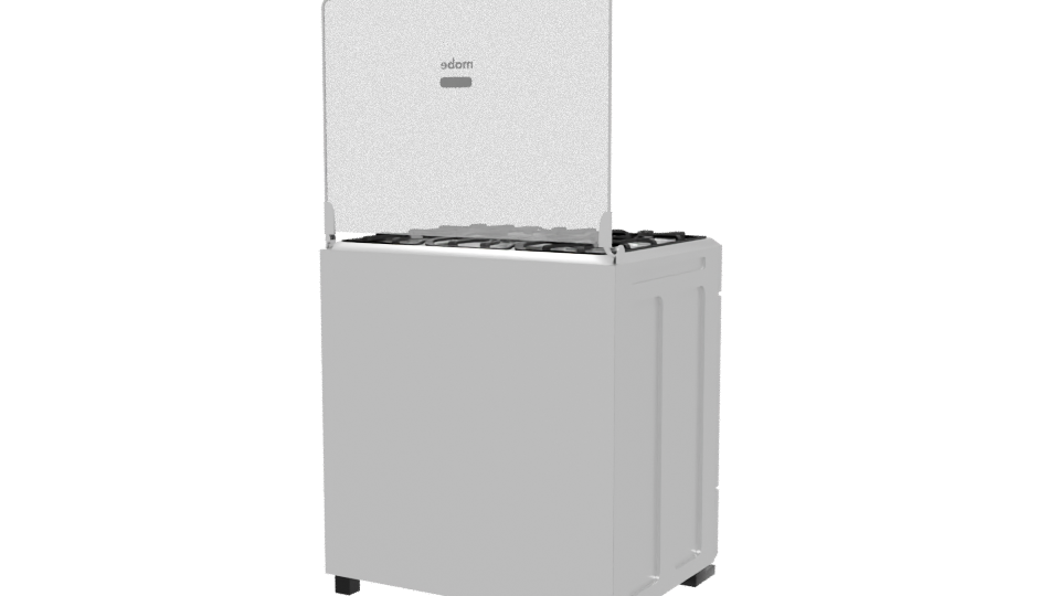 Stylish Freestanding Gas Stove Model - Professional 3D Model Render 6