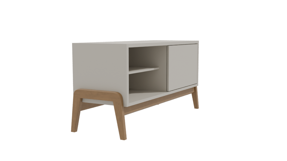 Modern Minimalist TV Stand 3D - Professional 3D Model Render 9