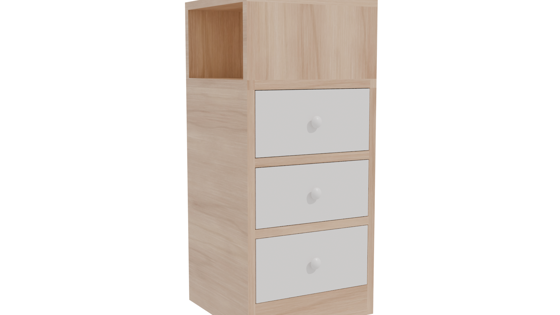 Minimalist Wooden Storage Cabinet 3D Model - Professional 3D Model Render 10