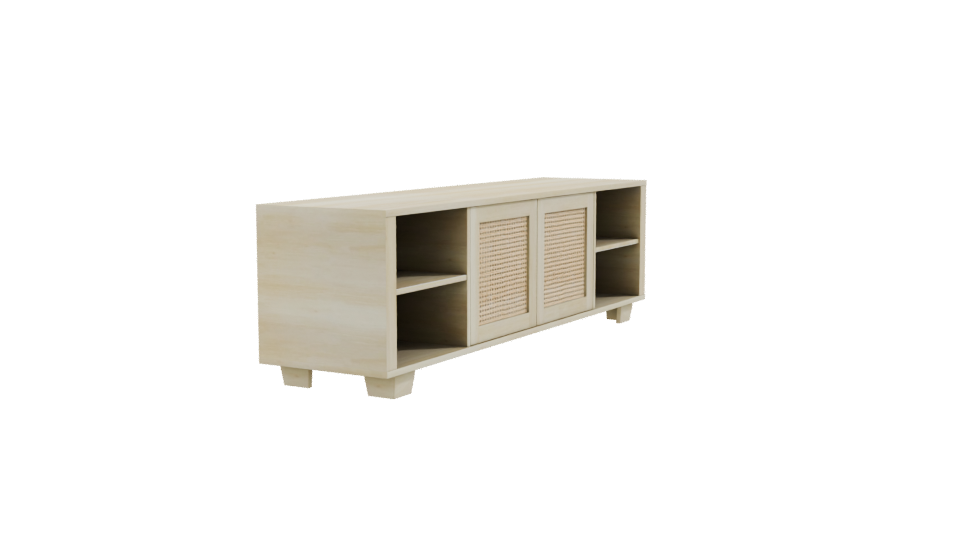 Stylish Wooden TV Stand 3D Model - Professional 3D Model Render 9