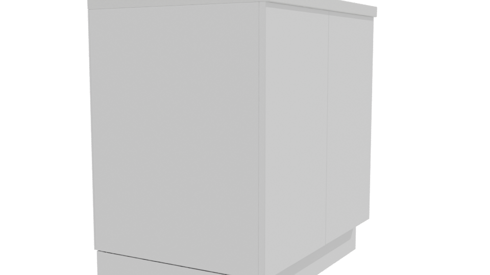 Stylish Wooden Kitchen Cabinet Model - Professional 3D Model Render 9