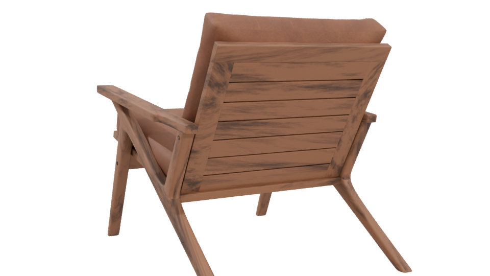 Stylish Leather Armchair 3D - Professional 3D Model Render 4