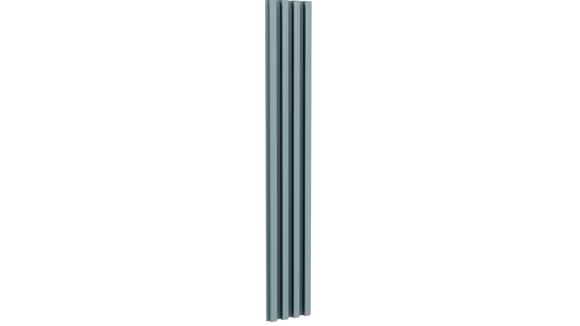 Stylized Vertical Striped Panel - Professional 3D Model Render 4