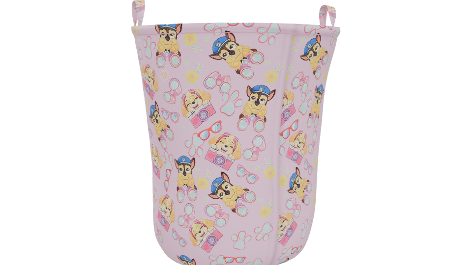 Stylized Pink Kids Storage Bin 3D Model - Professional 3D Model Render 5