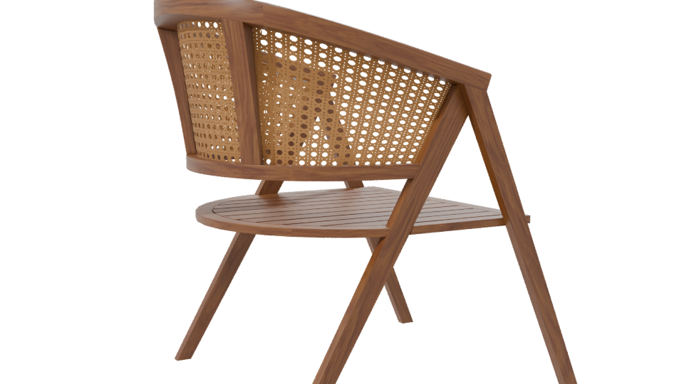 Contemporary Wooden Dining Chair 3D Model - Professional 3D Model Render 7