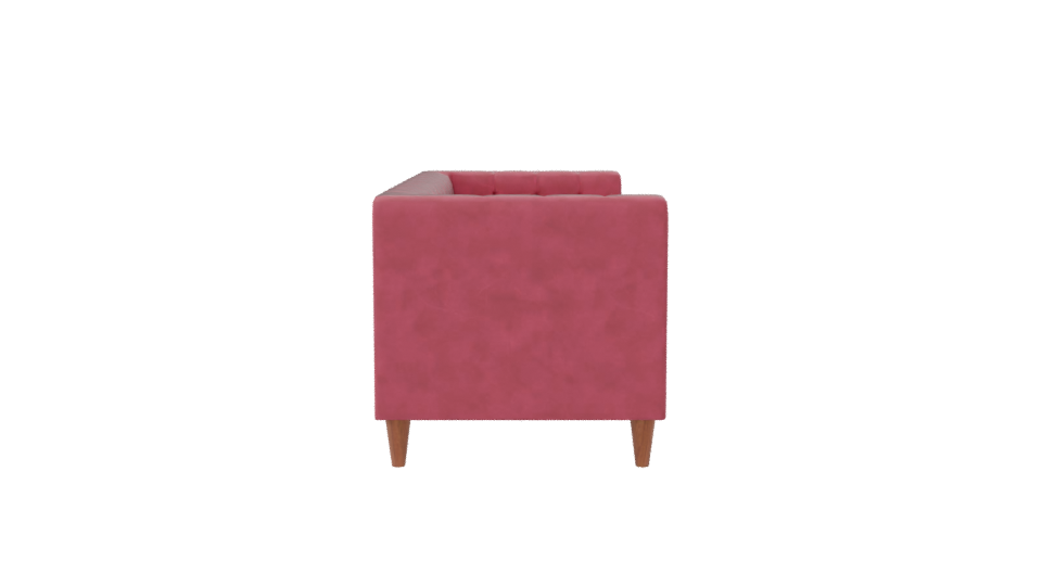Stylish Pink Fabric Sofa 3D Model - Professional 3D Model Render 8