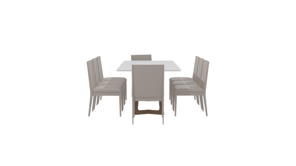 Modern Dining Table Set 3D - Professional 3D Model Render 8